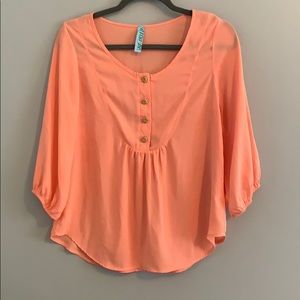 Francesca’s - Scoop neck button down Blouse.